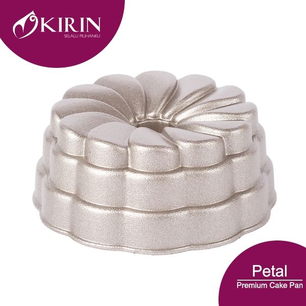 KIRIN PREMIUM CAKE PAN DIE CAST PETAL CHAMPAGNE GOLD - Hiro Electronics